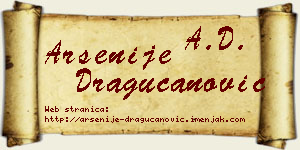 Arsenije Dragucanović vizit kartica
